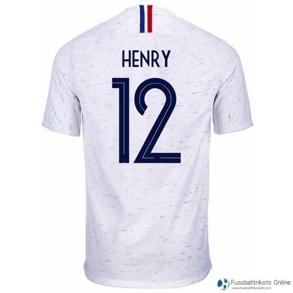 Frankreich Trikot Auswarts Henry 2018 Weiß Fussballtrikots Günstig
